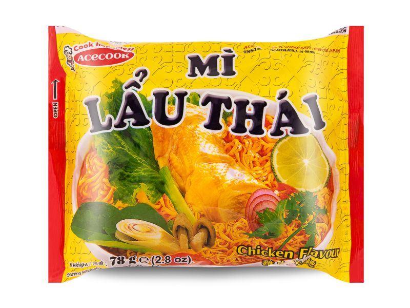 Acecook Mi Lau Thai Instant Noodles (Chicken Flavour) 泰式鷄肉味麵 30 x 78g