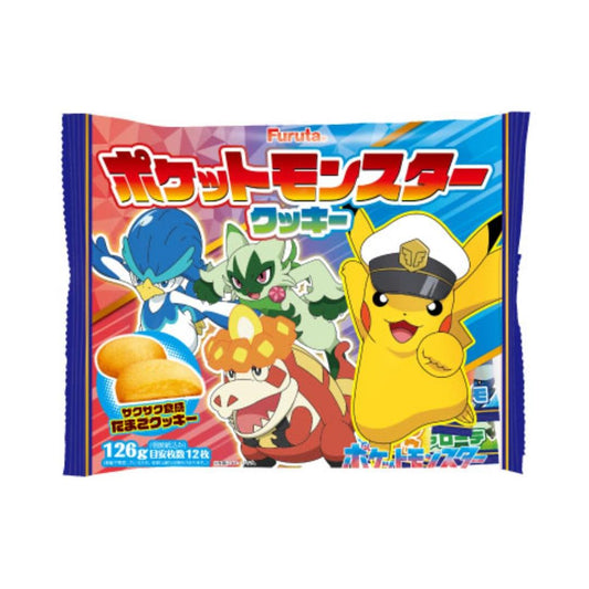 Furuta Pokemon Crunchy Egg Cookies ポケットモンスタークッキー 16 x 126g