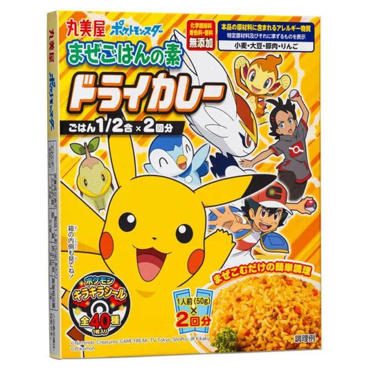 (Case) Marumiya Pokemon Rice Mix (Curry Flavour) 丸美屋 ポケモン まぜごはんの素 ドライカレー 100g*10*6