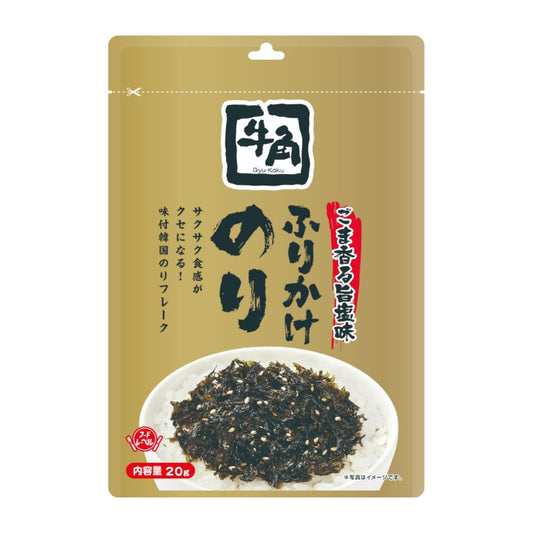 Gyu-Kaku Seaweed Furikake Rice Seasoning 牛角ふりかけのり ごま香る旨塩味 12 x 20g