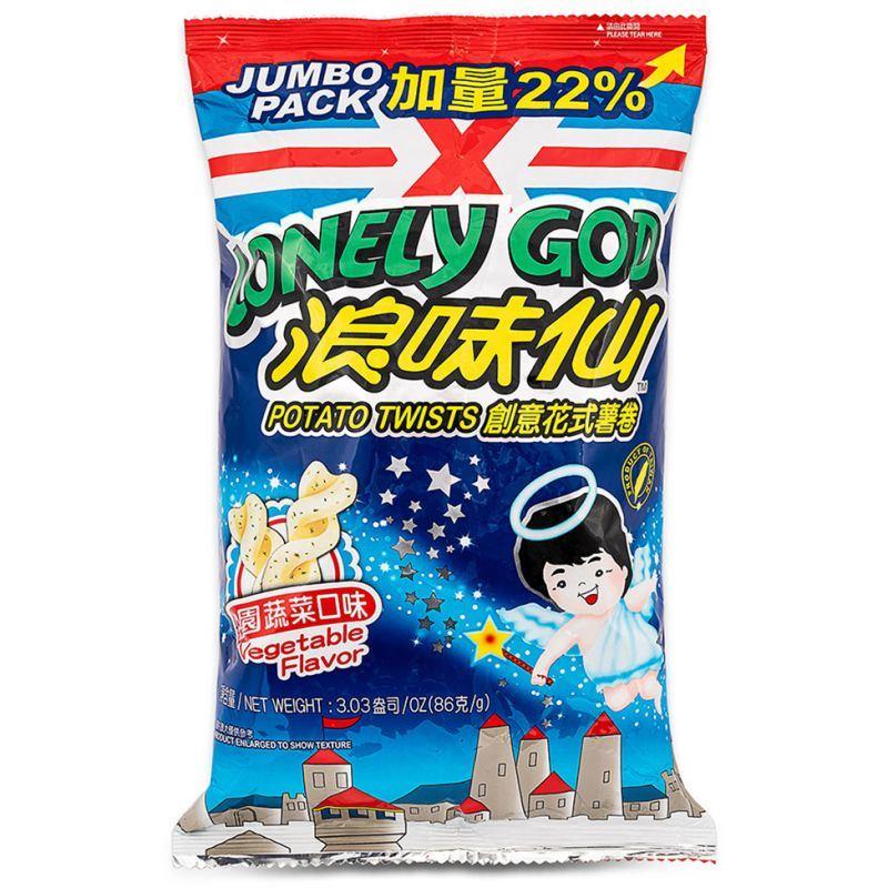 (Case) Want Want Lonely God Potato Twists (Vegetable Flavour) 旺旺 浪味仙創意花式薯卷 (田園蔬菜口味) 86g*10