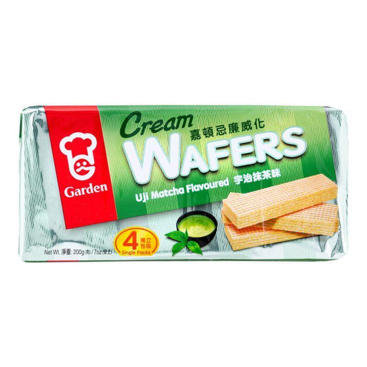 (Case) Garden Cream Wafers (Uji Matcha Flavour) 嘉頓 忌廉威化 (宇治抹茶味) 200g (4*50g)*12