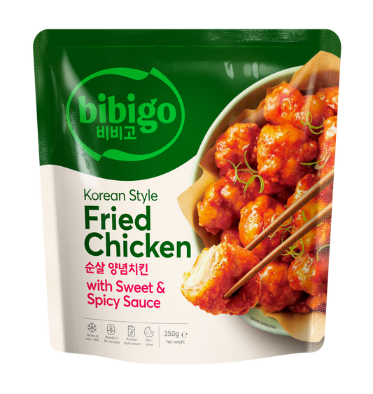 ❄️ CJ Bibigo Korean Style Fried Chicken with Sweet & Spicy Sauce 순살양념치킨 10 x 350g