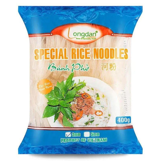 (Case) Longdan Special Rice Noodles 河粉 (3mm) 400g*30
