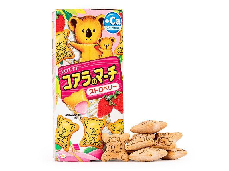 (Case) Lotte Koala's March Biscuits (Strawberry) 37g*6*8