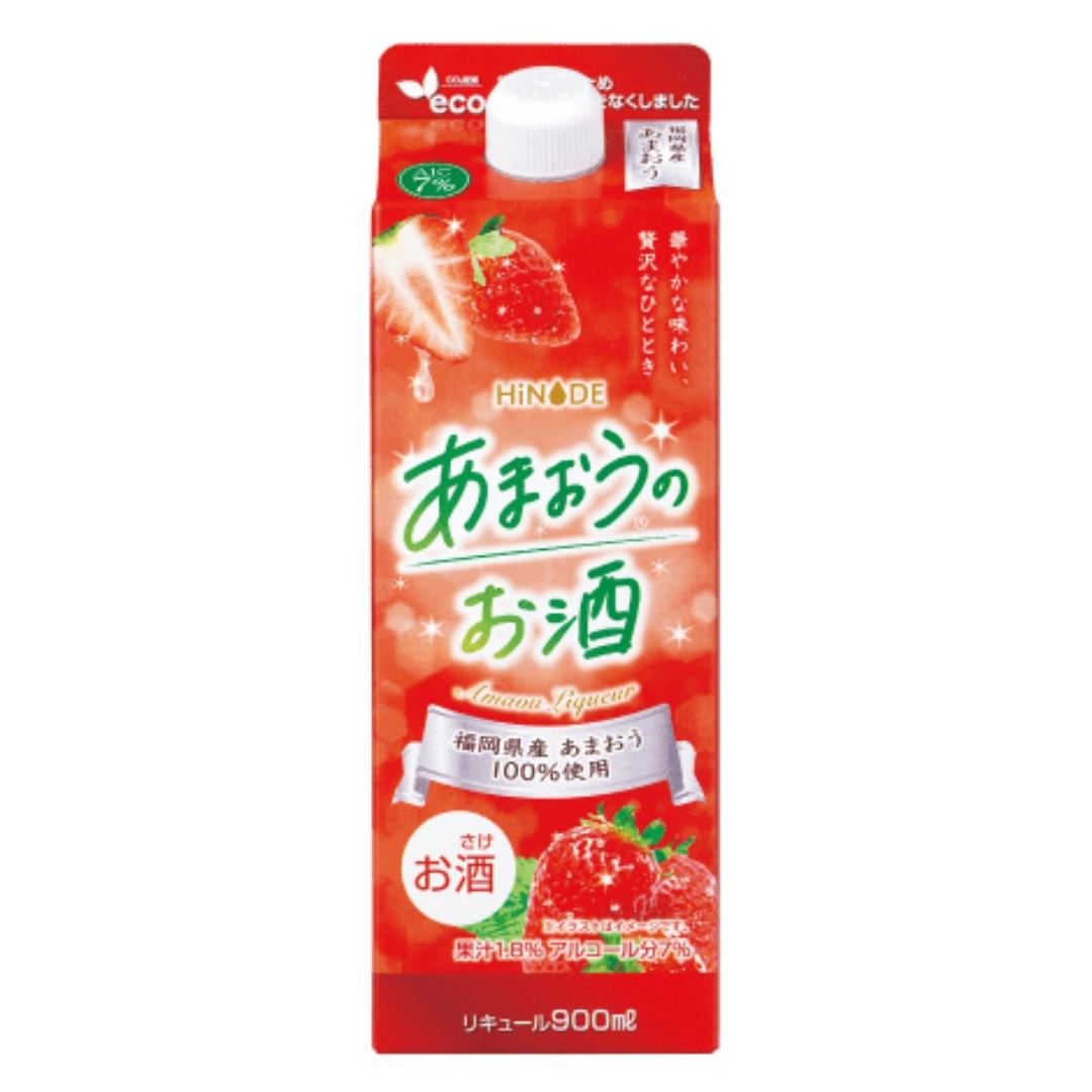 HiNODE Amaou Strawberry Liquor あまおうのお酒 (ABV 7.5%) 6 x 900ml
