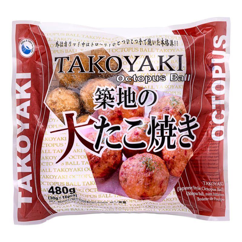 (CASE) Pesca Rich Takoyaki Octopus Ball 築地の大たこ焼き 480g (16*30g)*10*2