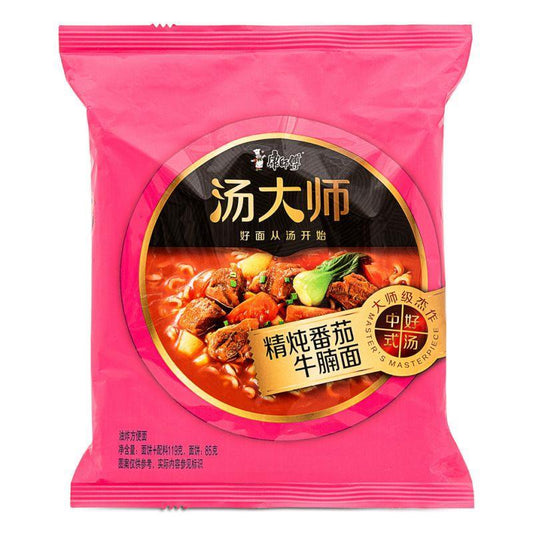 (Case) Master Kong Master Soup Beef Flank Tomato Instant Noodles 康師傅 湯大師 精燉番茄牛腩麵 119g*30