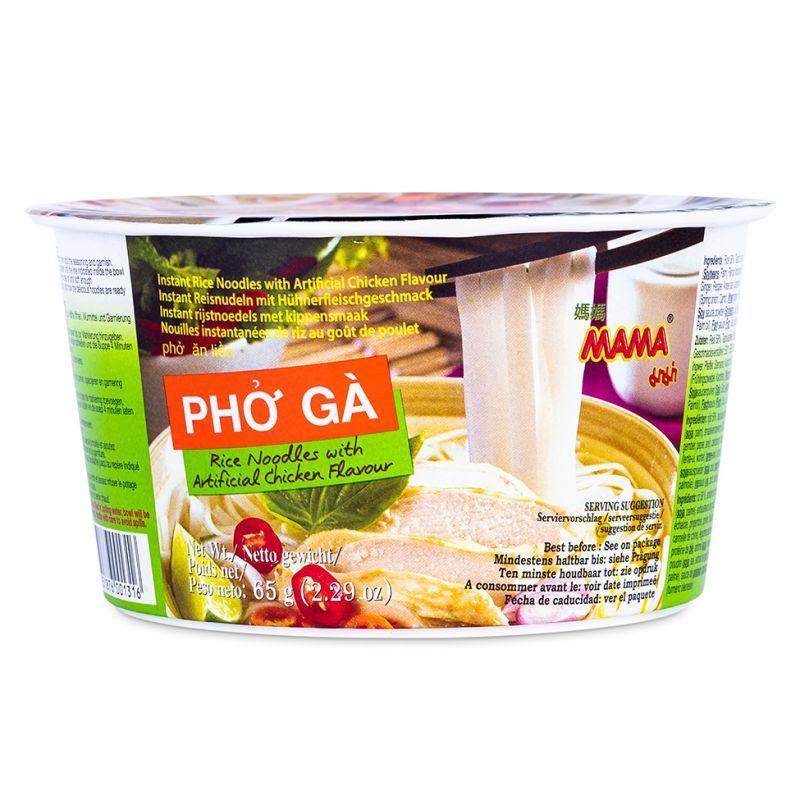 (Case) Mama Pho Ga Instant Rice Noodle Bowl (Artificial Chicken Flavour) 65g*24