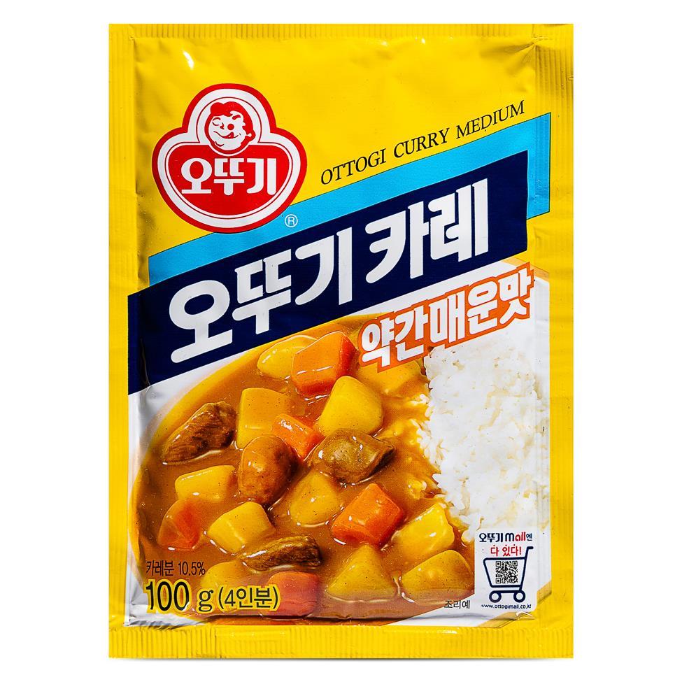 (Case) Ottogi Curry Powder (Medium Spicy) 오뚜기 카레 (약간매운맛) 100g*40