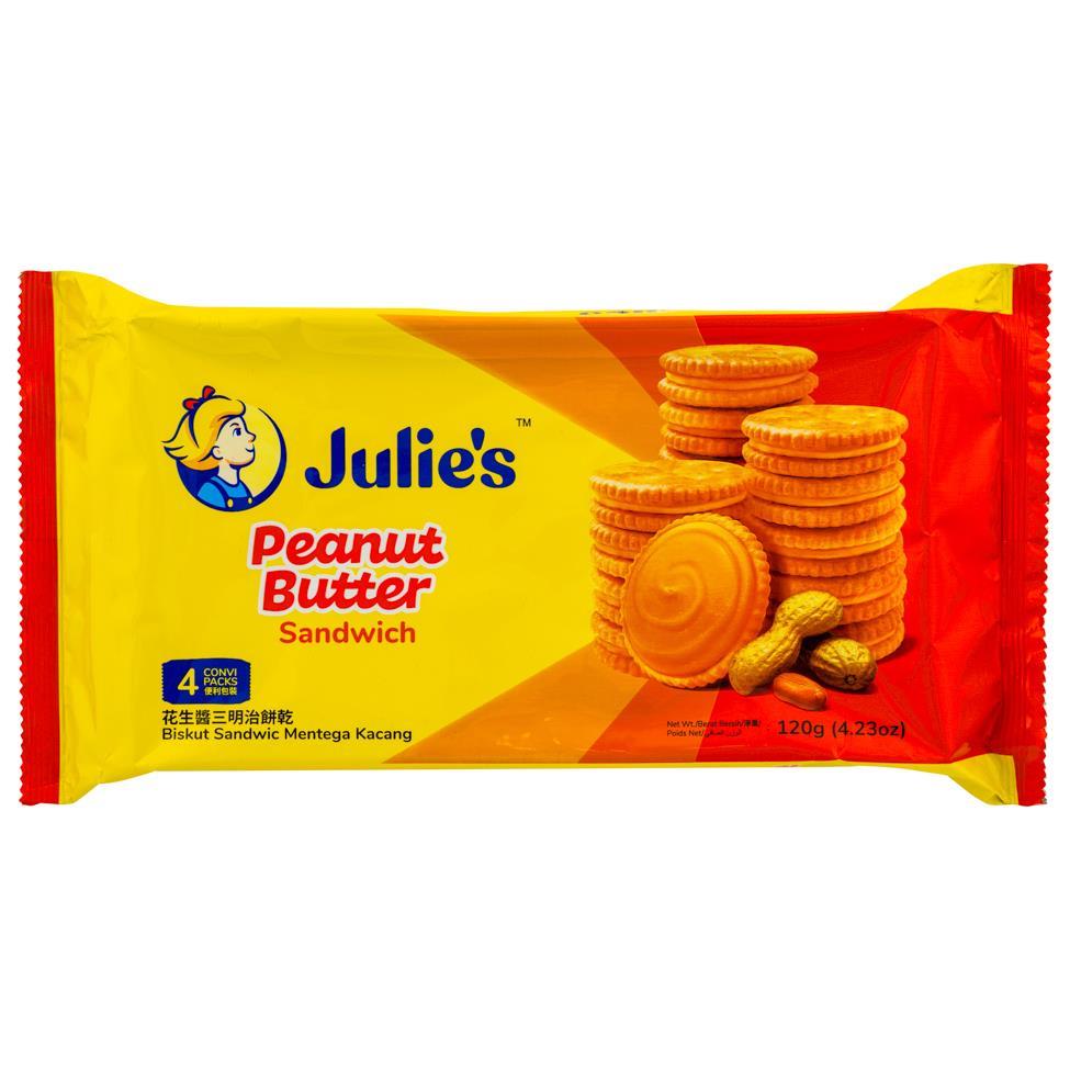 (Case) Julie's Peanut Butter Sandwich 茱莉絲 花生醬三明治餅乾 120g (4 pcs)*24