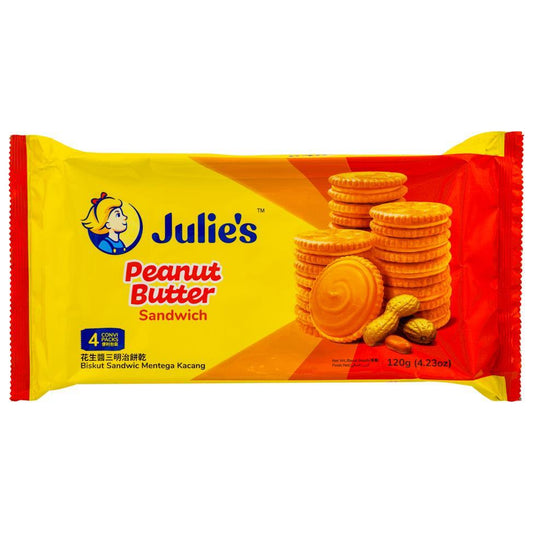 (Case) Julie's Peanut Butter Sandwich 茱莉絲 花生醬三明治餅乾 120g (4 pcs)*24