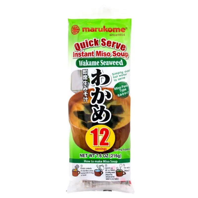 (Case) Marukome Instant Miso Soup with Wakame Seaweed 216g (12 servings)*12