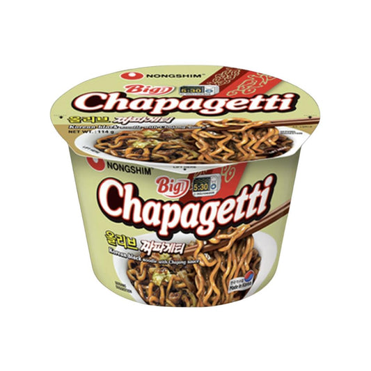 Nongshim Big Bowl Chapagetti Instant Noodles with Black Soybean Flavour 12 x 114g