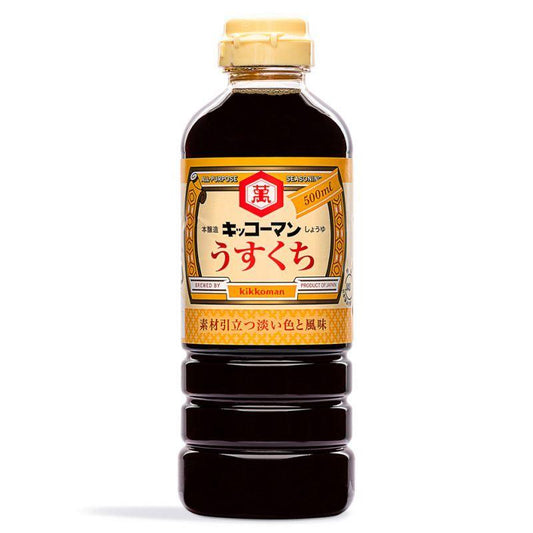 (Case) Kikkoman Light Soy Sauce (Honjozo Usukuchi Shoyu) キッコーマン うすくち 500ml*12