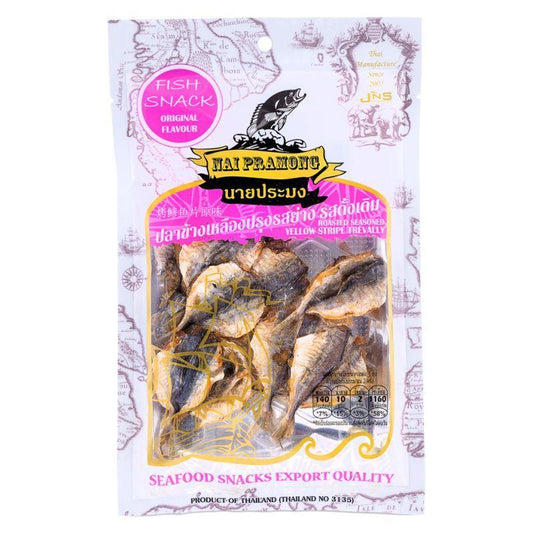 (Case) Nai Pramong Roasted Seasoned Yellow Stripe Trevally (Original Flavour) 烤鰺魚片 (原味) 40g*36