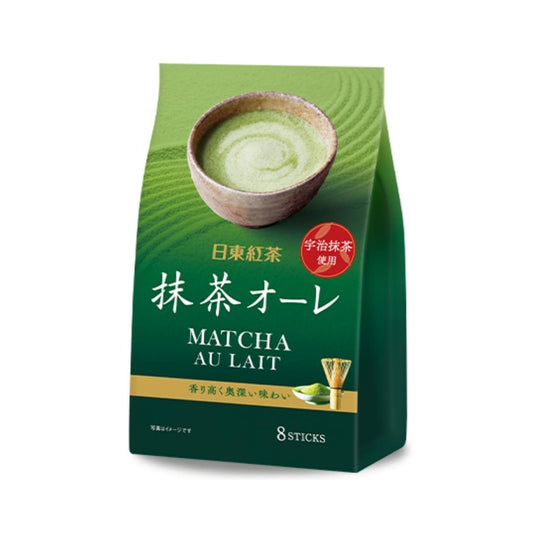 (Case) Nitto Matcha Au Lait Powder (8 sticks) 日東紅茶 抹茶歐蕾 (8條) 96g (8 Sticks)*6