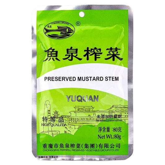 (Case) Fishwell Preserved Mustard Stem 魚泉 榨菜 80g*100
