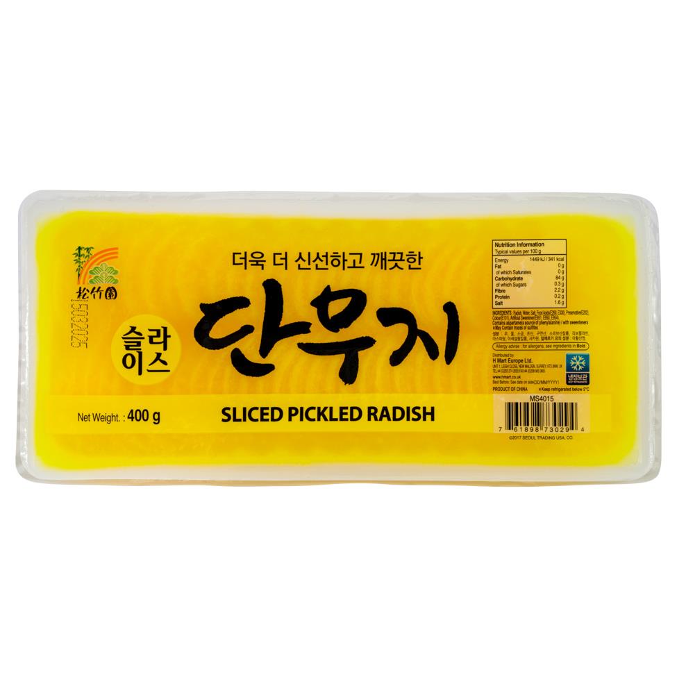 ❄️ Songjukwon Pickled Radish (Sliced) 단무지 24 x 400g