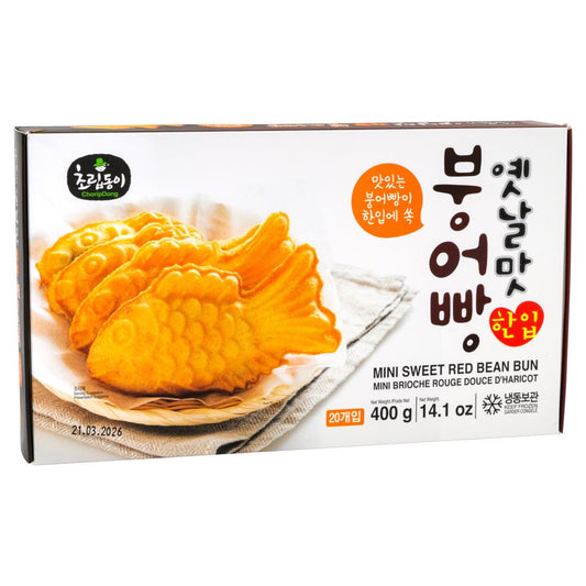 ❄️ Choripdong Fish Shaped Mini Sweet Red Bean Bun 24 x 400g