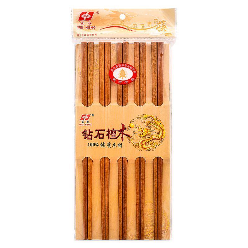 (Case) Wei Heng Dark Wooden Chopsticks (10 pairs) 鉆石檀木筷子 (10對) *10