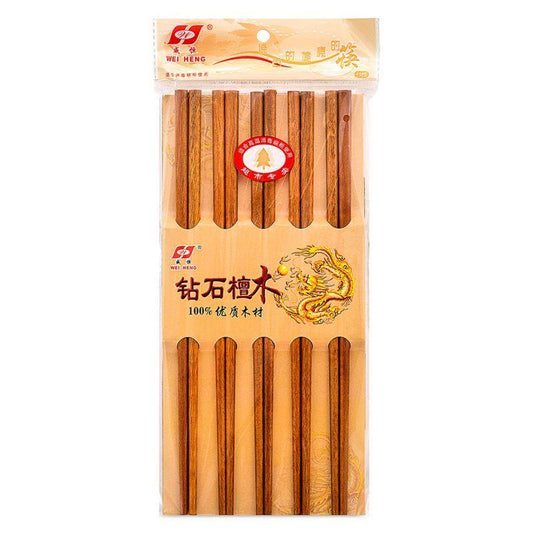 (Case) Wei Heng Dark Wooden Chopsticks (10 pairs) 鉆石檀木筷子 (10對) *10