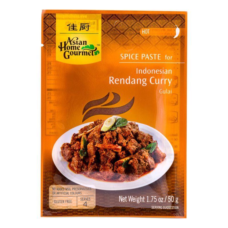 Asian Home Gourmet Spice Paste for Indonesian Rendang Curry (Gulai) 12 x 50g