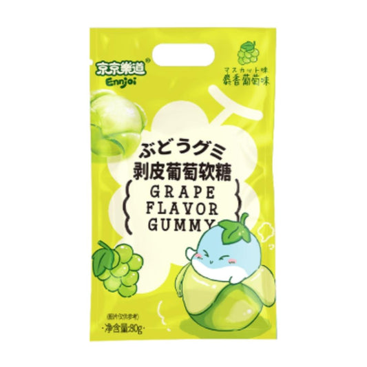 (Case) Jing Jing Le Dao Peelable Grape Flavour Gummy 京京樂道 剝皮葡萄軟糖 80g*30