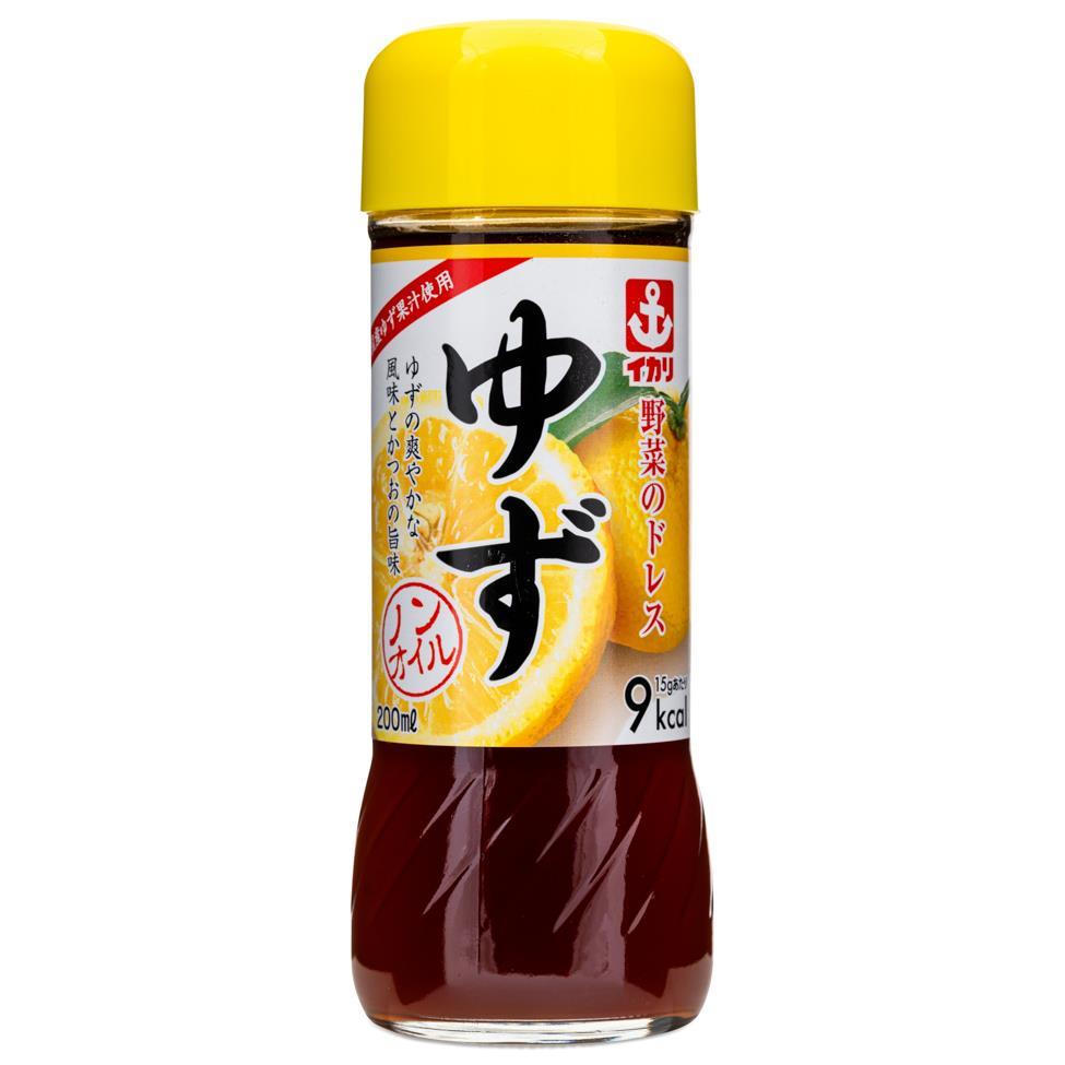 (Case) Ikari Non-Oil Dressing (Yuzu) イカリ ノンオイル ゆずドレッシング 200ml*10