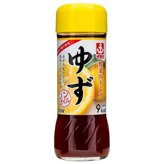 (Case) Ikari Non-Oil Dressing (Yuzu) イカリ ノンオイル ゆずドレッシング 200ml*10