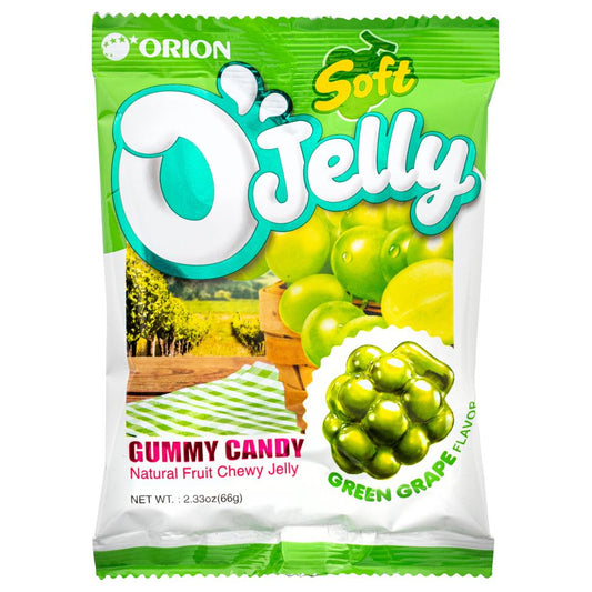(Case) Orion O'Jelly Soft Gummy Candy (Green Grape Flavour) 66g*40