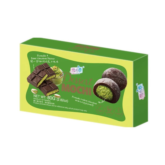 Yuki & Love Dessert Mochi (Pistachio & Dubai Chocolate Flavour) 24 x 80g