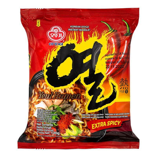 (Case) Ottogi Yeul Ramen (Extra Spicy) 열 라면 120g*40