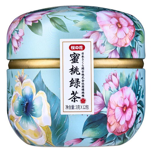 (Case) Kakoo Peach Green Tea 開古 桜の花 小花罐口味茶包 (蜜桃綠茶) 36g (12*3g)*24