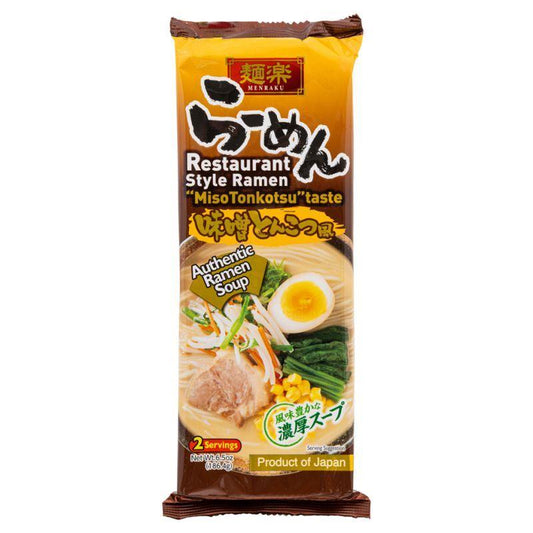 (Case) Hikari Menraku Restaurant Style Ramen (Miso Tonkotsu Taste) 味噌とんこつ風 186.4g*12