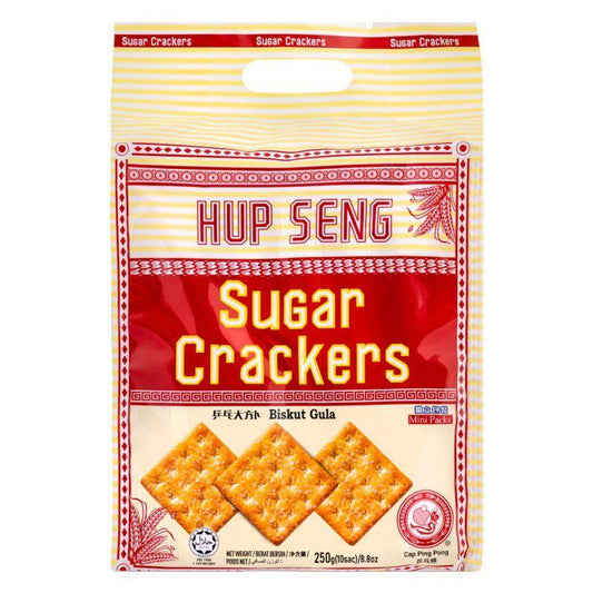 (Case) Hup Seng Sugar Crackers 乒乓大方卜 250g (10 packs)*12