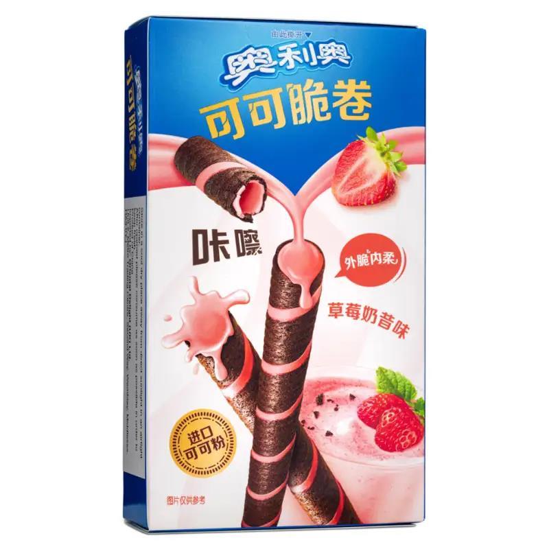 (Case) Oreo Cocoa Crispy Rolls (Strawberry Milkshake Flavour) 奧利奧 可可脆卷 (草莓奶昔味) 50g*24