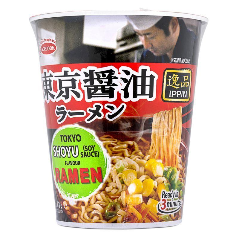 Acecook Ippin Tokyo Shoyu Ramen Cup (Soy Sauce Flavour) 逸品 東京醬油ラーメン杯面 16 x 73g