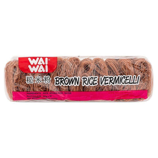 (Case) Wai Wai 3 Minutes Instant Bihoon Brown Rice Vermicelli 三分鐘快熟糙米粉 500g*24