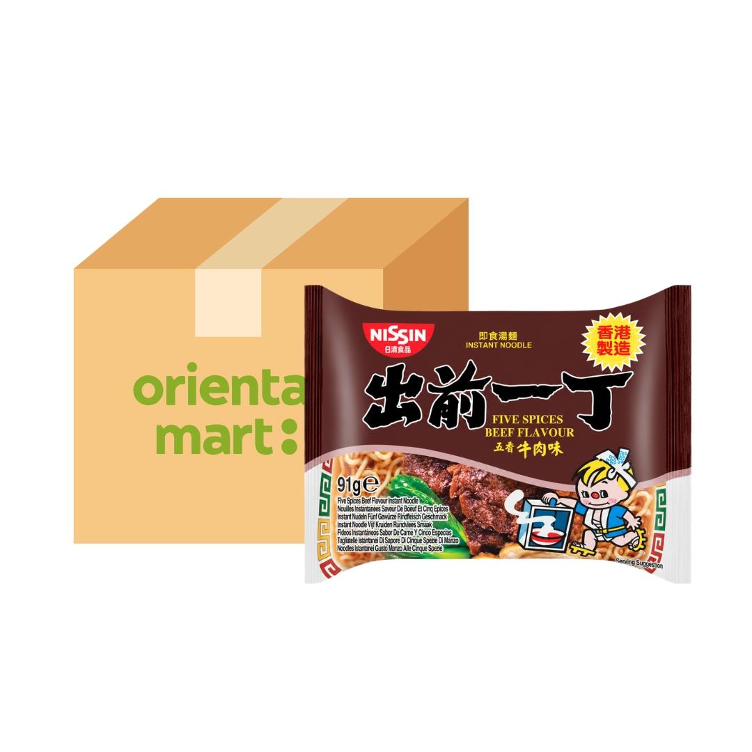 Nissin Five Spices Beef Flavour Instant Noodles 出前一丁 五香牛肉味即食湯麵 30 x 91g