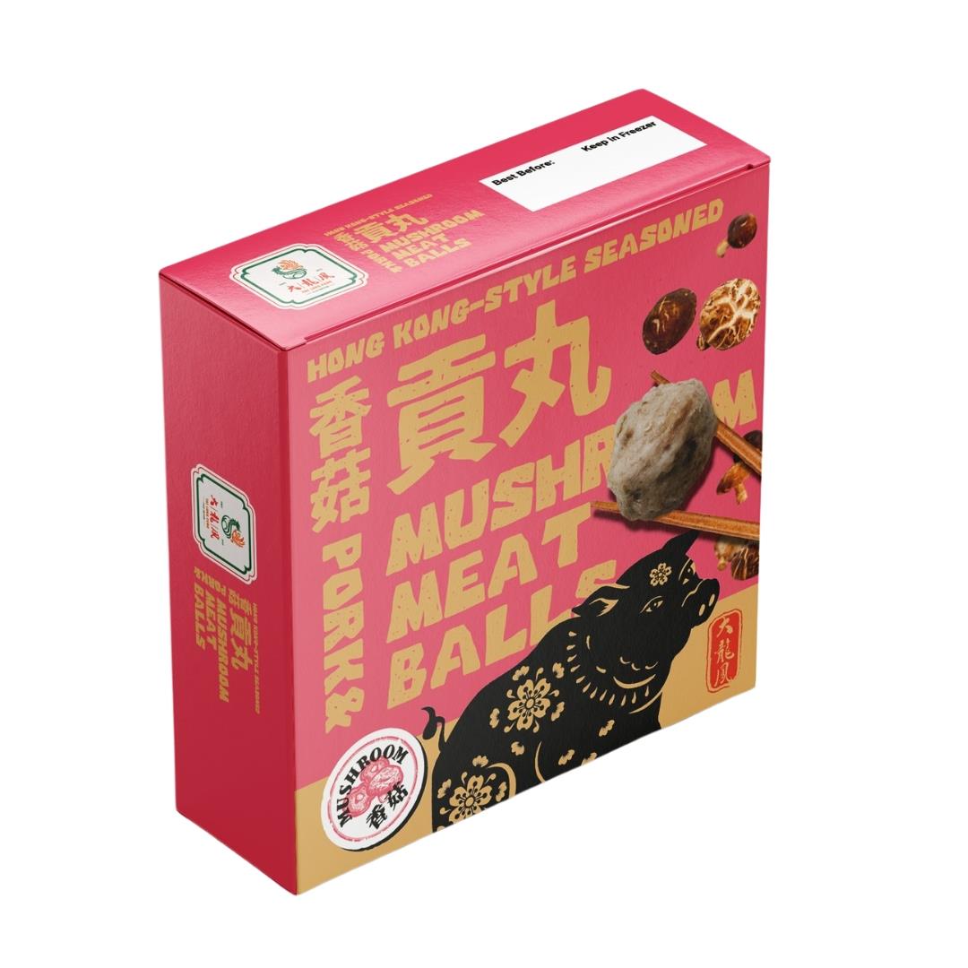 ❄️ Tai Lung Fung Frozen Hong Kong-Style Pork & Mushroom Beef Meat Balls 大龍鳳 香菇貢丸 28 x 250g