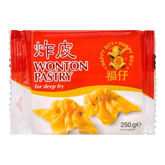 ❄️ Happy Boy Wonton Pastry For Deep Fry 福仔 炸雲吞皮 48 x 250g