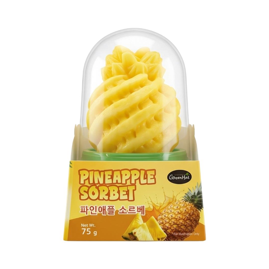 ❄️ GreenHat Pineapple Sorbet 파인애플 소르베 8 x (3 x 75g)