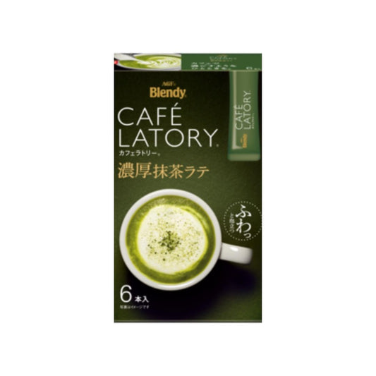 AGF Blendy Cafe Latory Stick Rich Matcha Latte (6 Sticks) ブレンディ カフェラトリー スティック 濃厚抹茶ラテ 6本 24 x 69g