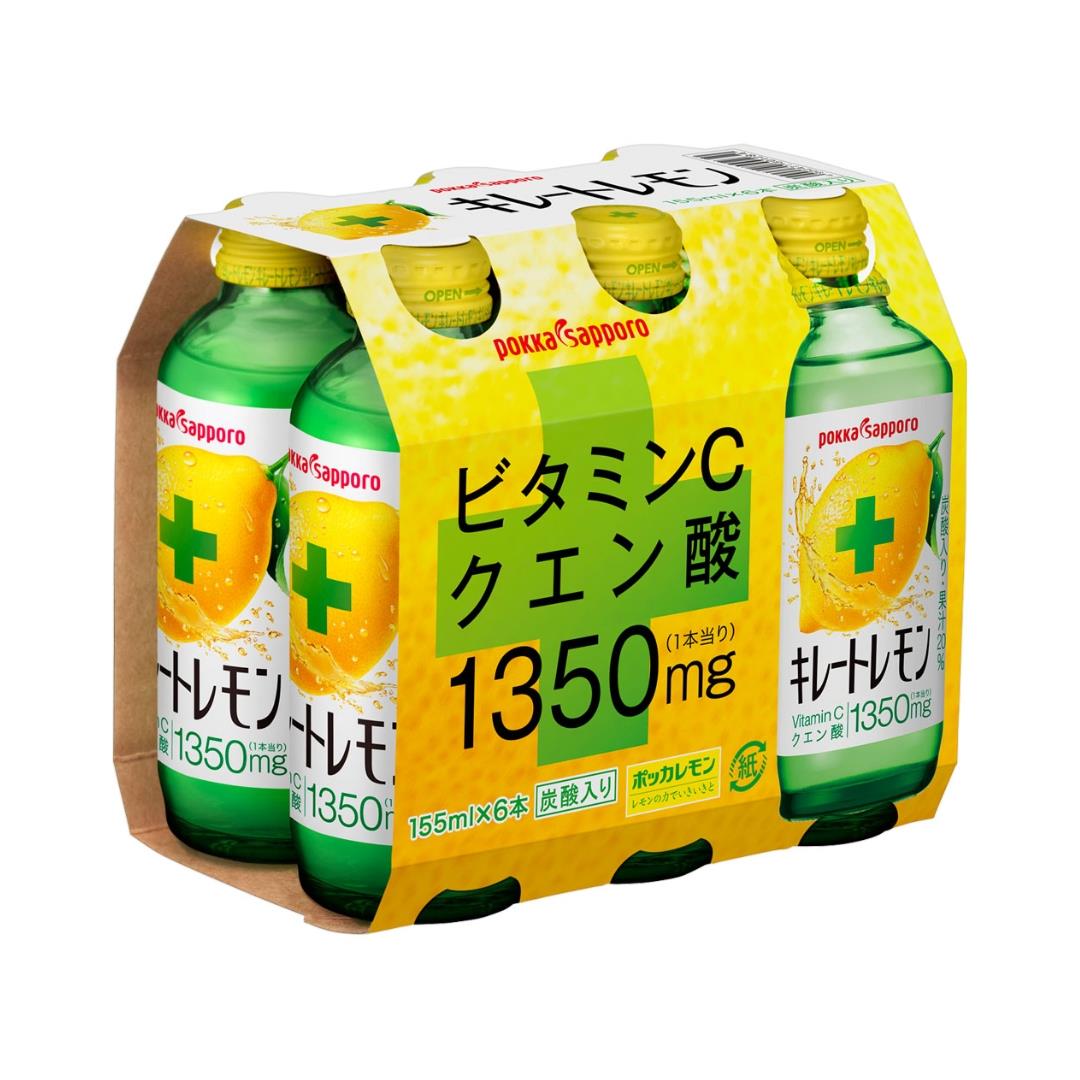 (Multi) Pokka Sapporo Kireto Chelated Lemon Drink キレートレモン 155ml*6