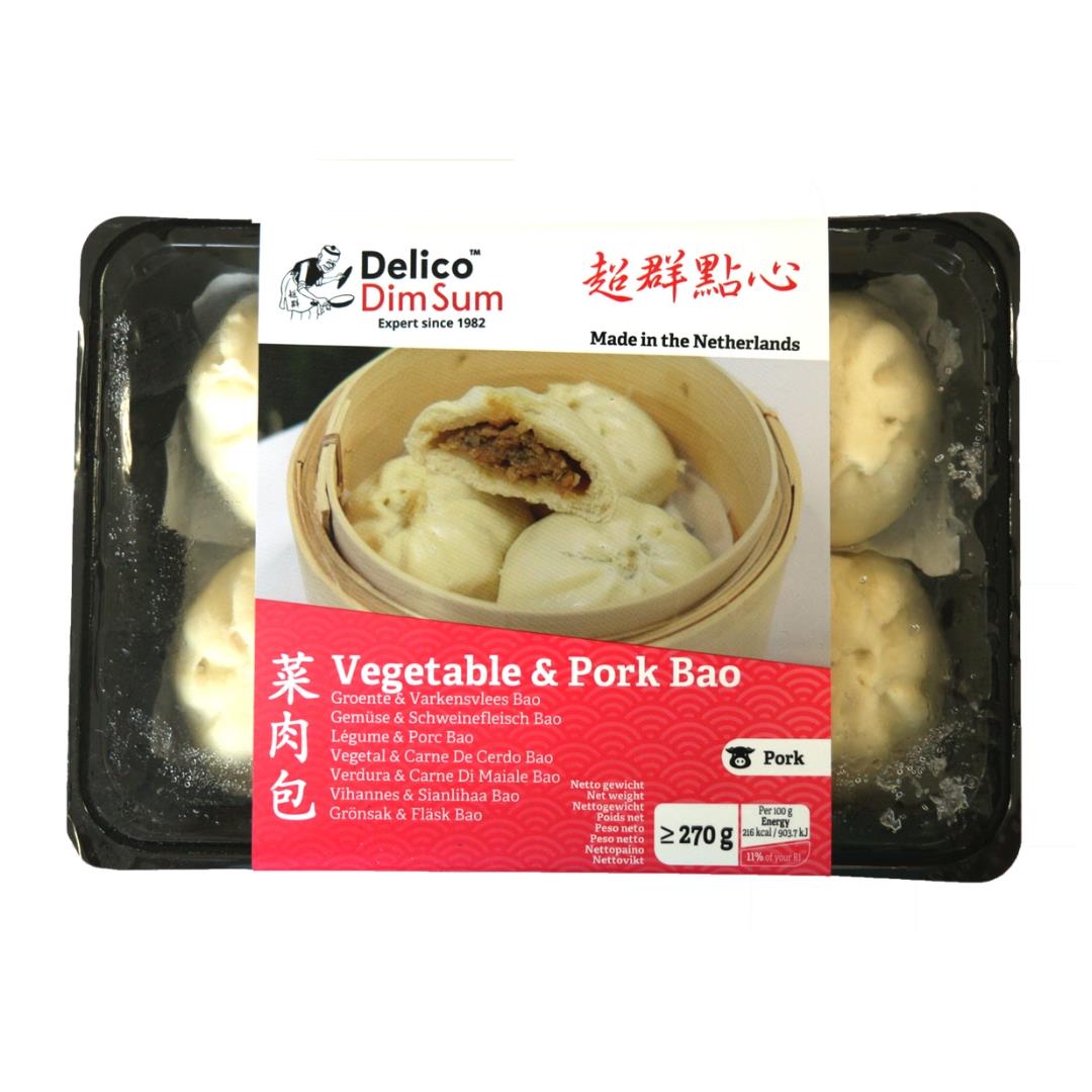 ❄️ Delico Dim Sum Pork & Vegetable Bao 超群點心 菜肉包 20 x 270g