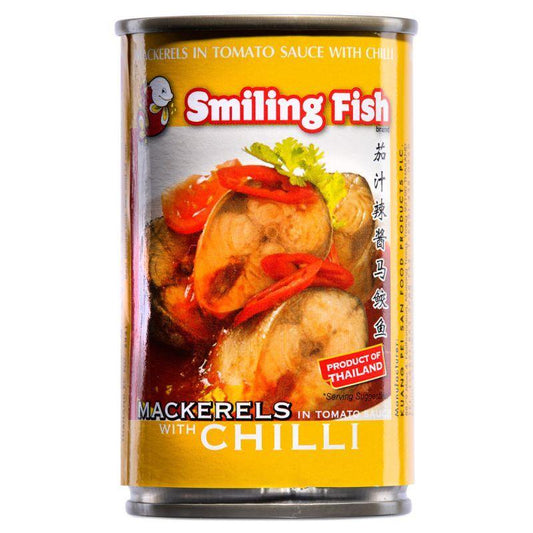 (Case) Smiling Fish Mackerels in Tomato Sauce with Chilli 茄汁辣醬馬鮫魚 155g*24