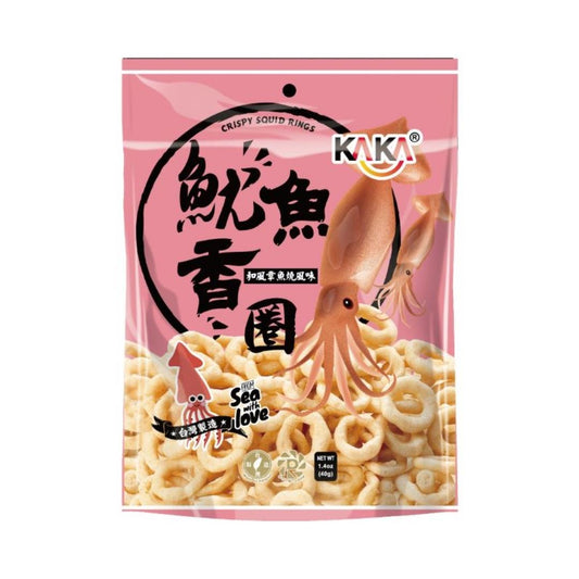 KAKA Crispy Squid Rings (Taiwanese-Style Salt & Pepper Flavour) 魷魚香圈 (和風章魚燒風味) 20 x 40g