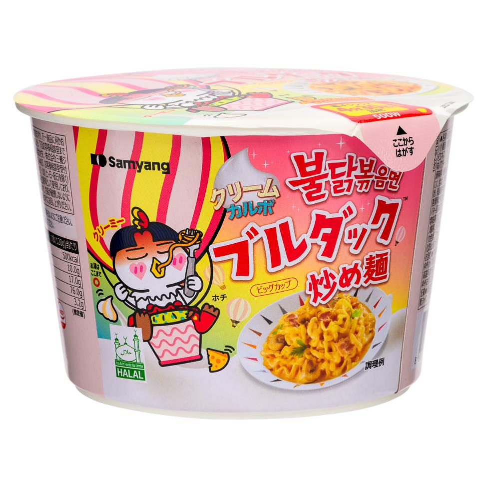 (Case) Samyang Buldak Hot Chicken Flavour Ramen Big Bowl (Creamy Carbonara) (JPN Version) 120g*16