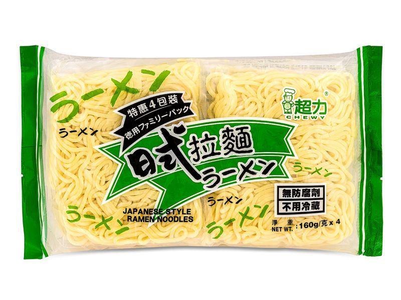 (Case) Chewy Japanese Style Ramen Noodles 超力 日式拉麵 (特惠4包裝) 640g (4 x 160g)*12